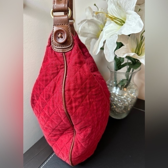 Vera Bradley Red Corduroy XL hobo bag EUC‌‌‌‌‌‌ - Picture 12 of 17